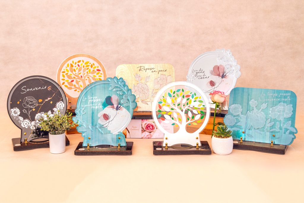 plaque funéraire pour pompe funébre