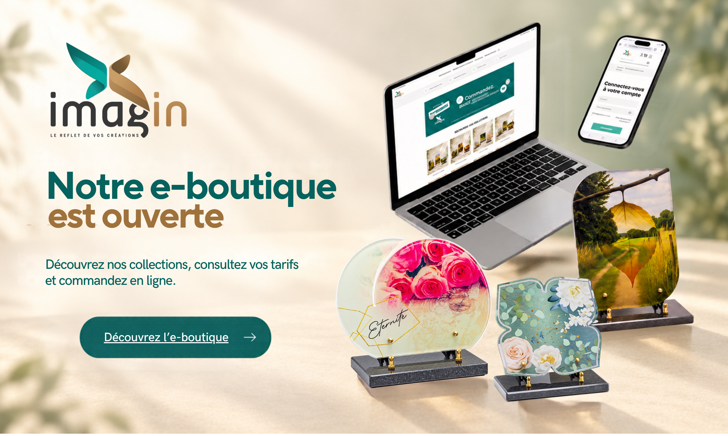 E-boutique Imagin de plaques funéraires professionnelles
